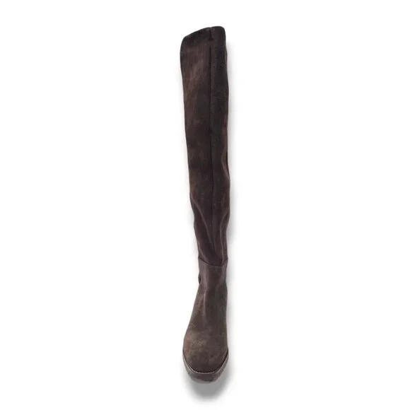 Blondo Sierra Over the Knee Boot Womens 5.5‎ Brown Waterproof Suede